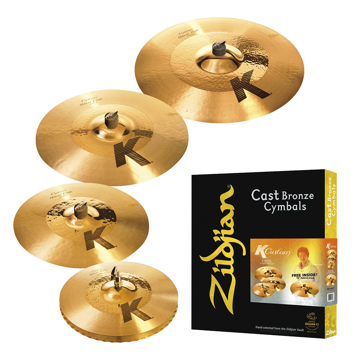 Zildjian K1250 K Custom Hybrid Cymbal Set Pack Zildjian K1250 K Custom Hybrid Cymbal Set Pack - Gambar 1