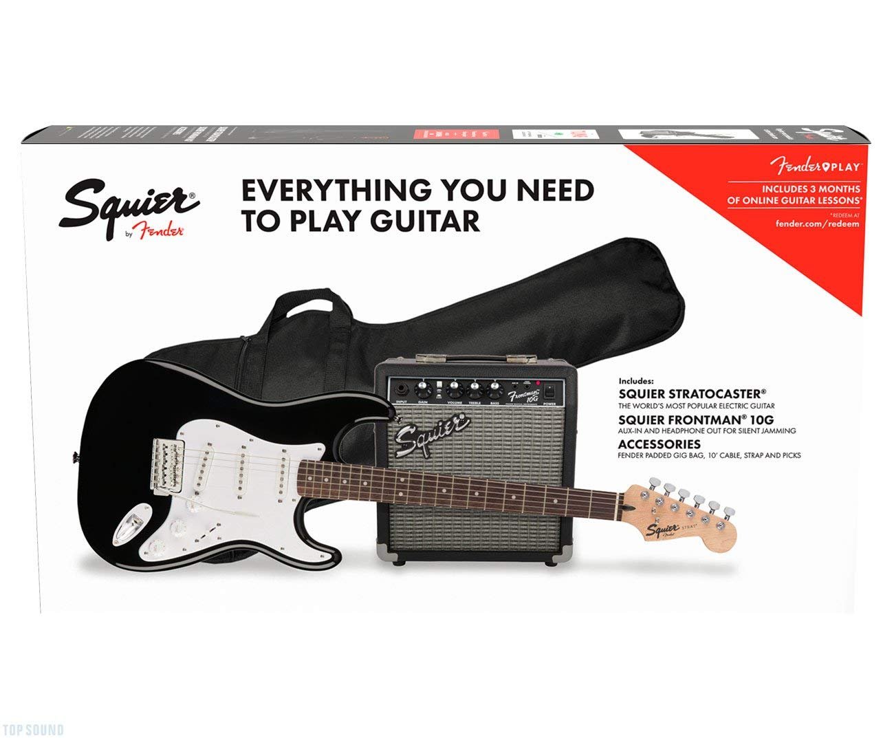 Fender 0371823606 Squier PK Strat BLK GB 10G 230V EU : Amazon.in: Musical Instruments