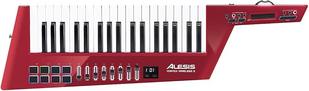 Alesis Vortex Wireless 2 USB MIDI Keytar Controller (Red) Alesis Vortex Wireless 2 USB MIDI Keytar Controller (Red) - Gambar 1