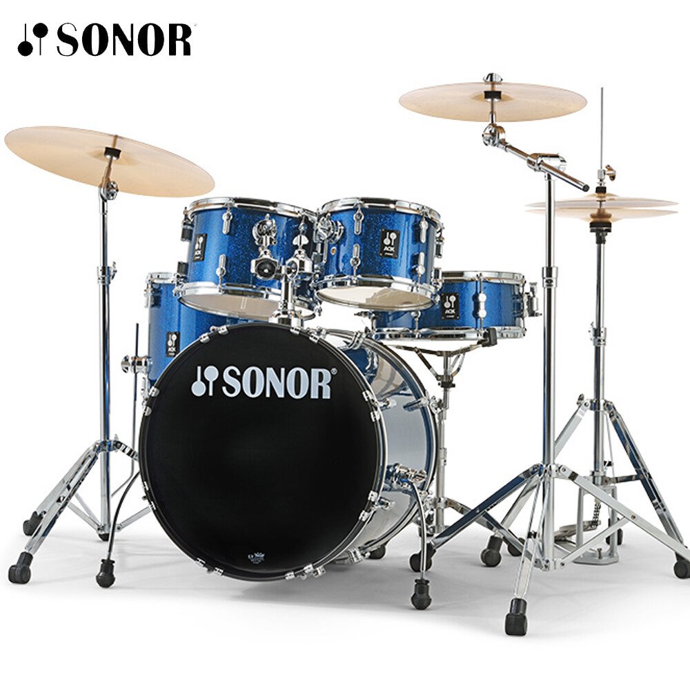 Sonor AQX 5PC STUDIO Blue Ocean Sparkle Drum Shell Pack w/ Hardware &amp;  Cymbals | eBay