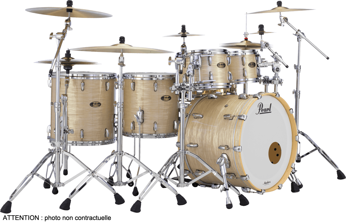 PEARL DRUMS Masters Maple Gum Rock 22" 3 fûts Platinium Gold Oyster - La musique au meilleur prix ! A Bordeaux Mérignac et Libourne.