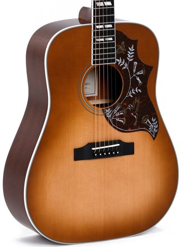 Sigma DM SG5 Heritage Vintage Sunburst Acoustic Electric Guitars with Bag Sigma DM SG5 Heritage Vintage Sunburst Acoustic Electric Guitars with Bag - Gambar 1