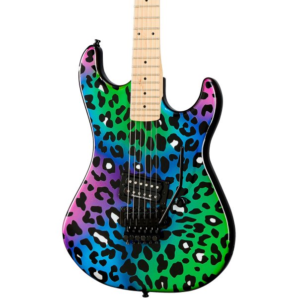Kramer Baretta Custom Graphics Feral Cat Electric Guitar Rainbow Leopard