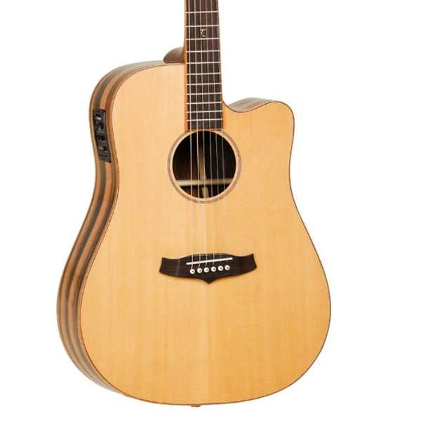 Tanglewood TWJD CE Dreadnought Cutaway Solid Canadian Red Cedar Top Acoustic Electric Guitar