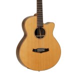 Tanglewood TWJSF CE Super Folk Solid Canadian Red Cedar Top Acoustic Electric Guitar