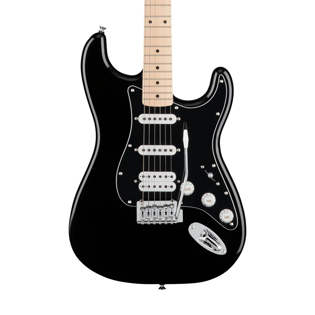 Squier FSR Affinity Series HSS Stratocaster Electric Guitar Maple FB Black Squier FSR Affinity Series HSS Stratocaster Electric Guitar Maple FB Black