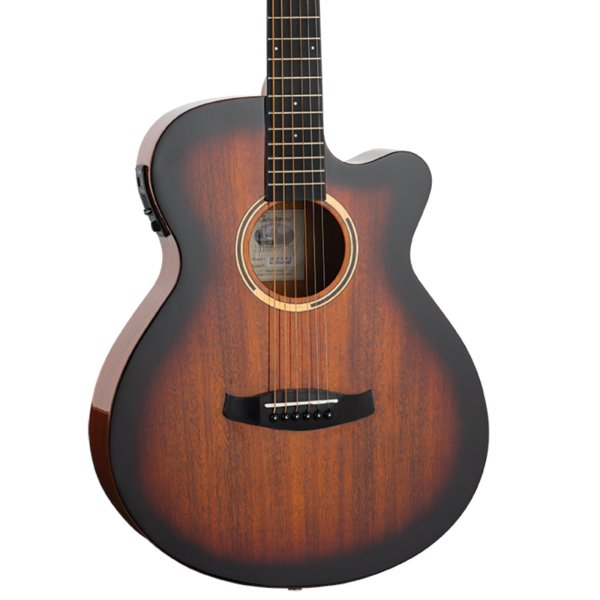 Tanglewood DBT SFCE SB G Super Folk Sunburst Acoustic Electric Guitar with Bag