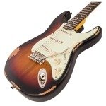 Vintage VMRSSB ICON Electric Guitar Distressed Sunburst