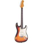Vintage VMRSSB ICON Electric Guitar Distressed Sunburst