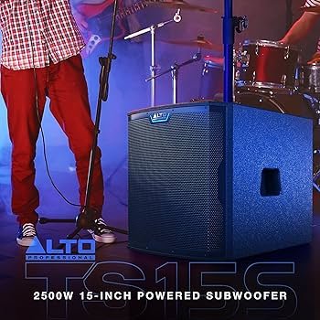 Amazon.com: Alto Professional TS15S - 2500W 15-inch Subwoofer, Powered PA  Speaker with 6 Selectable DSP Modes, Easy Setup, 132 dB, 3" Voice Coil,  Superior Bass : Musical Instruments