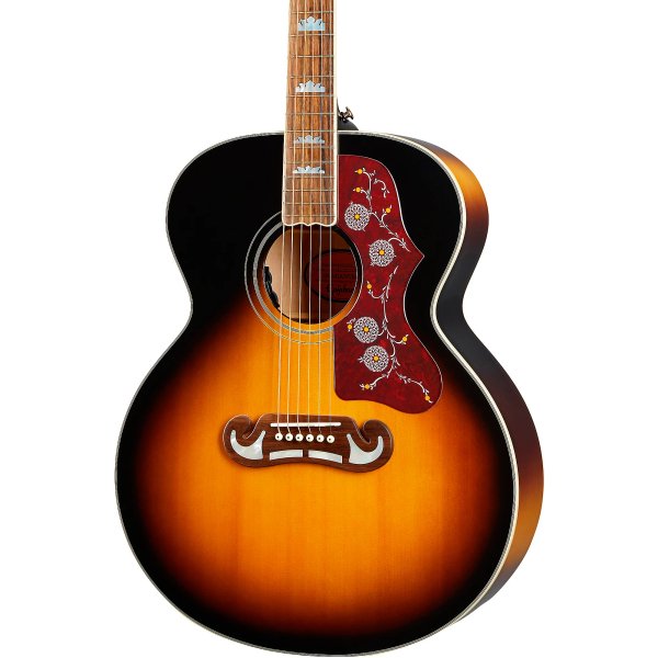 Epiphone J All Solid Wood Aged Vintage Sunburst Gloss Acoustic Electric Guitar