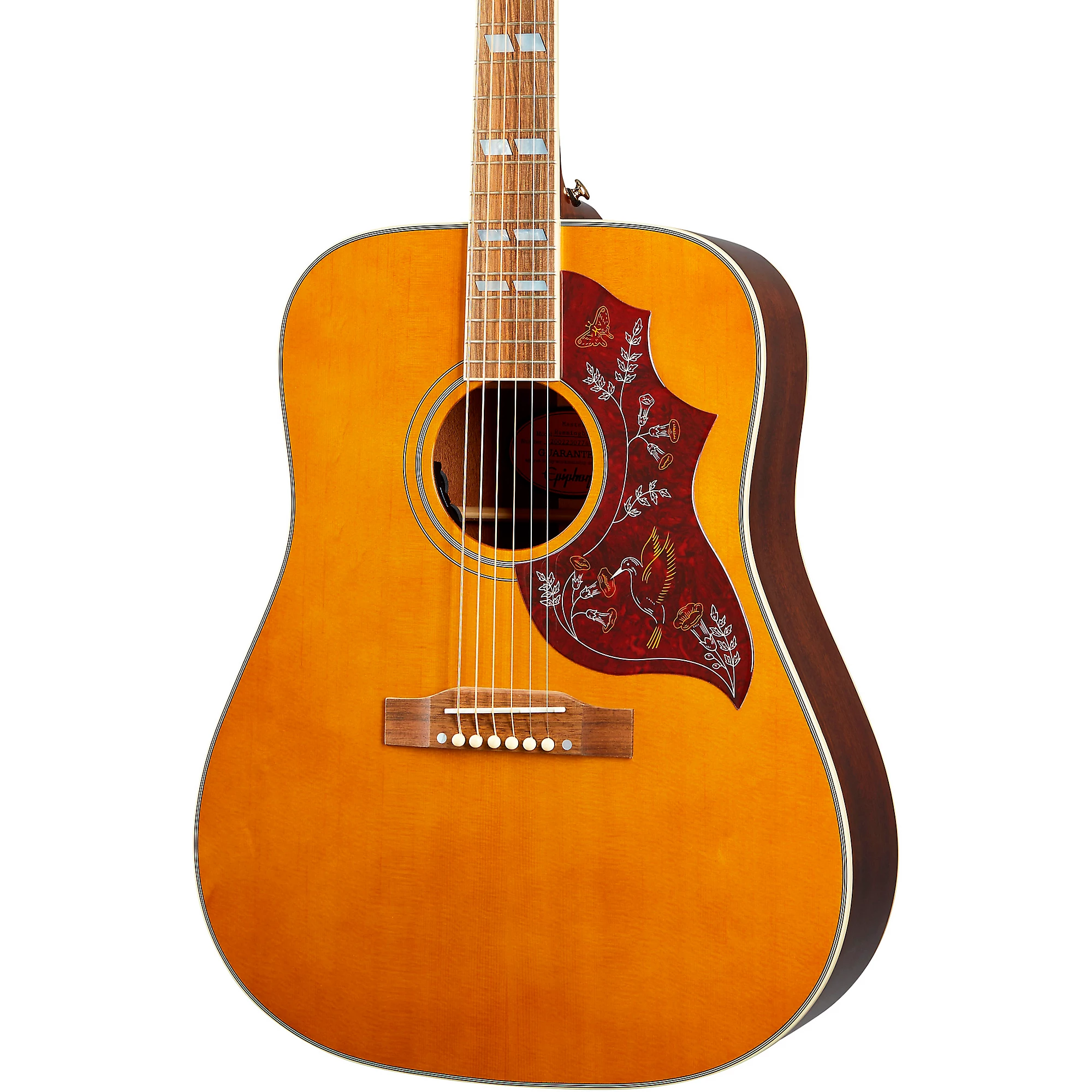 Epiphone Hummingbird All Solid Wood Fisman Sonitone Acoustic Electric Guitar Aged Natural Antique Gloss Epiphone Hummingbird All Solid Wood Fisman Sonitone Acoustic Electric Guitar Aged Natural Antique Gloss