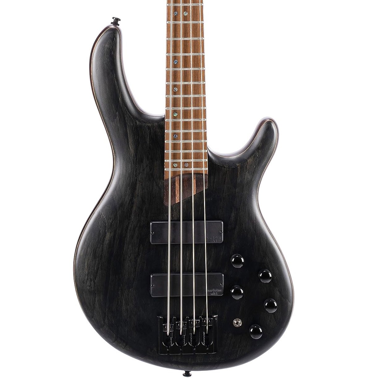 Artisan-B4-OPTB Cort Artisan B4 Element Fretless OPTB Electric Bass, Open Pore Trans Black - Gambar 1