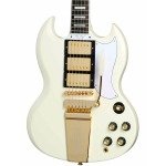 Epiphone 1963 Les Paul SG Custom with Maestro Vibrola Electric Guitar Include Hardcase  Classic White