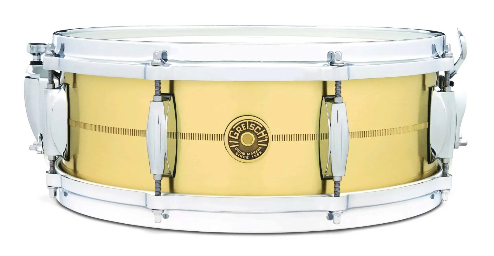 新製品:スネアドラム】GRETSCH G4160BBR|USAベルブラスシェルシリーズに新サイズ”5インチ”バージョンが追加! | MyDRUMS(マイドラムス)