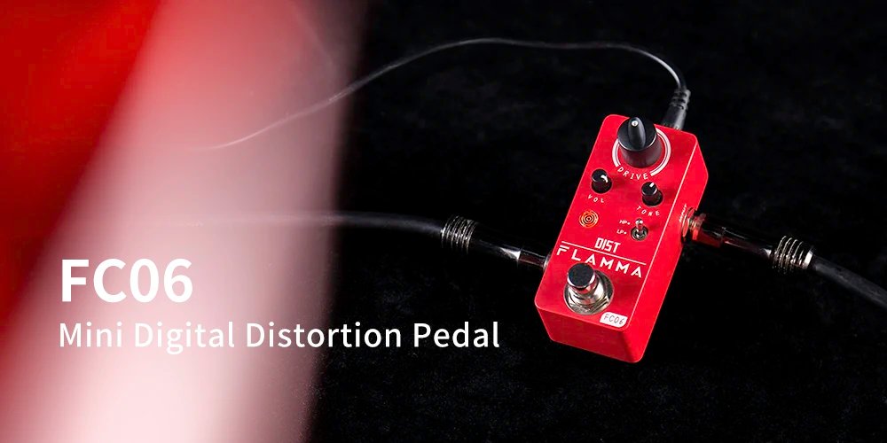 FLAMMA FC06 Pedal Gitar Distorsi Efek Distorsi Gitar Listrik Pedal Mini  True Bypass dengan Catu Daya|Instrumen Listrik Suku Cadang dan Aksesoris| -  AliExpress