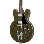 Epiphone ES 335 Bigsby Semi Hollow Electric Guitar with Premium Gig Bag  Olive Drab