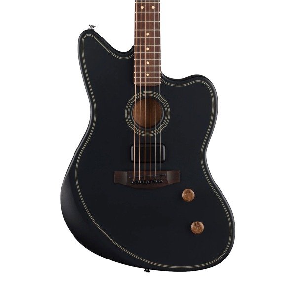Fender Standard Acoustasonic Jazzmaster Guitar RW FB Black