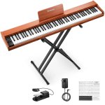 Donner DEP 1S Portable Piano Keyboard 88 Keys with X-style Stand and Sustain Pedal