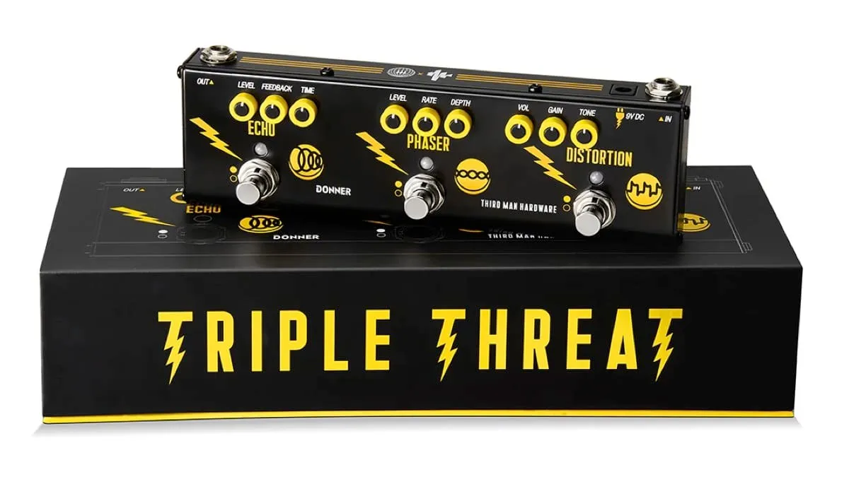 Donner Triple Threat 3 in 1 Analog Multi Effects Guitar Pedal Donner Triple Threat 3 in 1 Analog Multi Effects Pedal