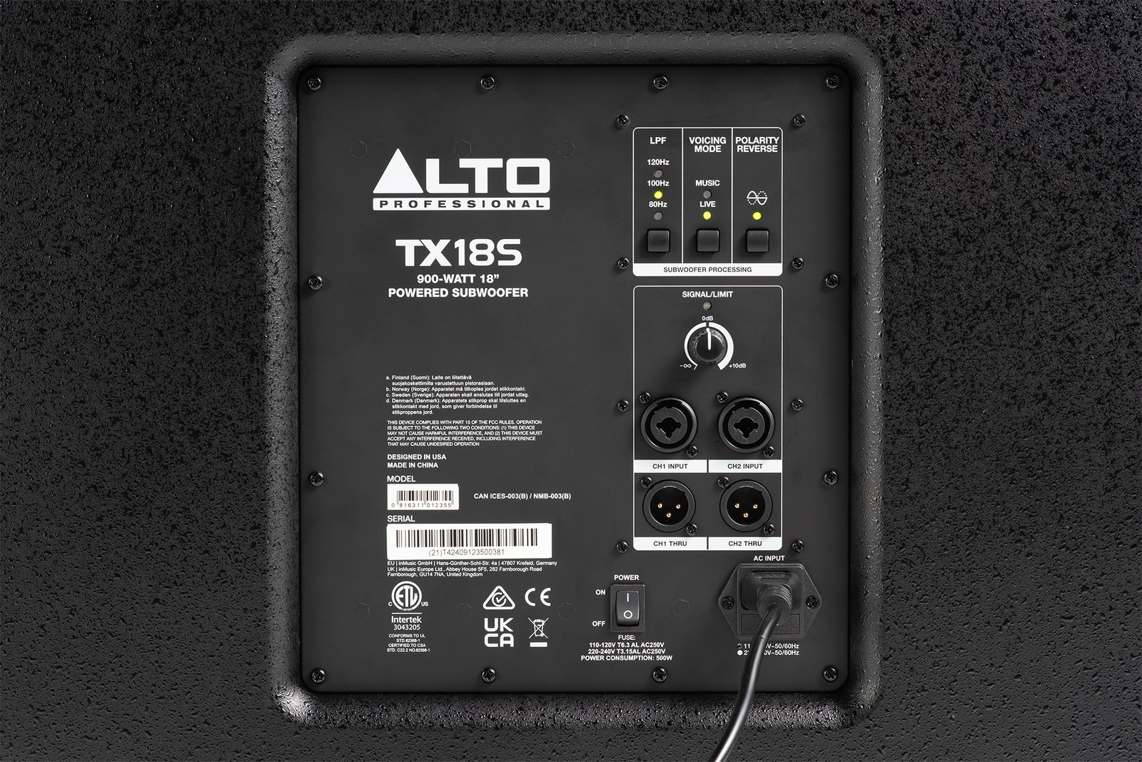 Alto Professional - TX Series > TX18S
