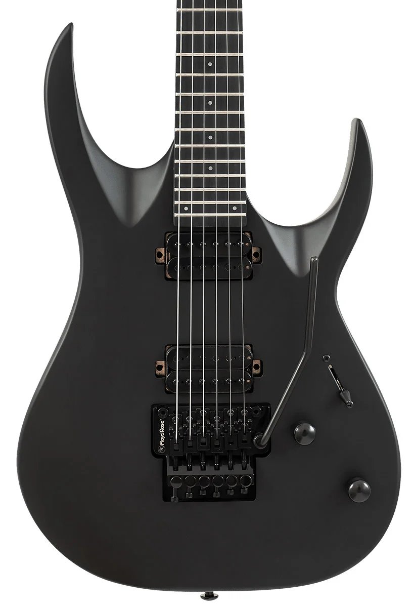 S by Solar AB4.6FRC-E Carbon Black Electric Guitar with Floyd Rose