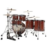 TAMA Starclassic Bubinga BE52ZBAS-GAC Limited 6 Piece Drum Set with Hardware, Gloss African Cherry