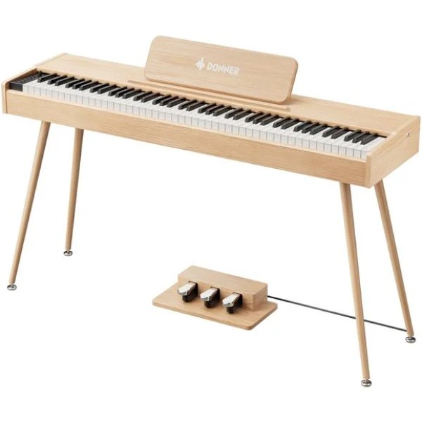 Donner DHP-200 Pro Digital Stage Piano, Beige
