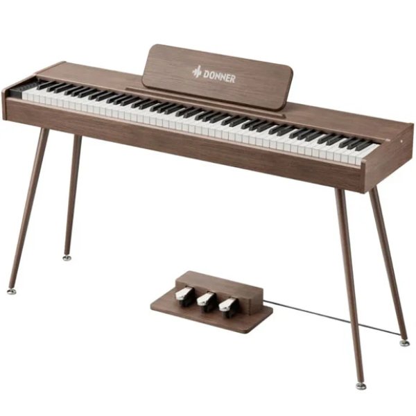 Donner DHP-200 Pro Digital Stage Piano, Walnut