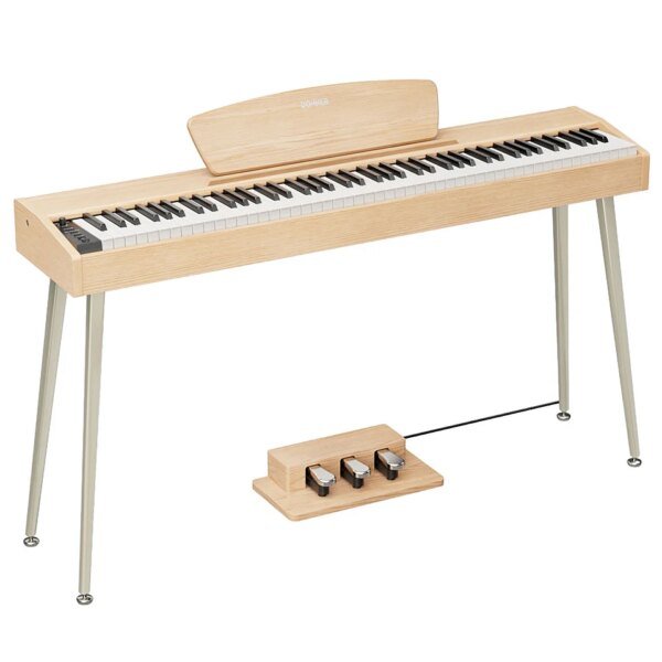 Donner DHP-100 Pro 88 Key Touch Sensitive Digital Piano, Beige