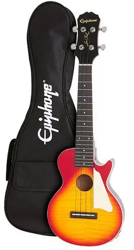 Epiphone Les Paul Acoustic Electric Ukulele Outfit Tenor Heritage Ukulele