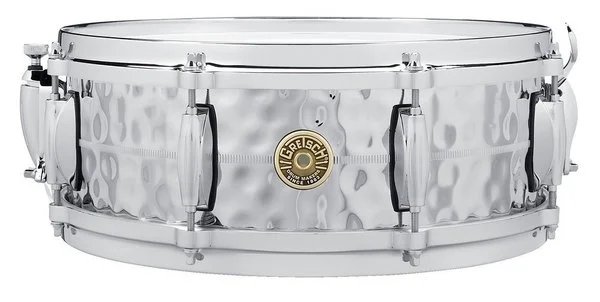 Gretsch G4160HB Hammered Chrome Over Brass 5" x 14" Snare Drum, Made in USA