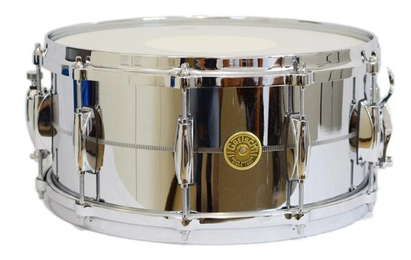 Gretsch G4164 USA Chrome Over Brass 6.5" x 14" Snare Drum, Made in USA