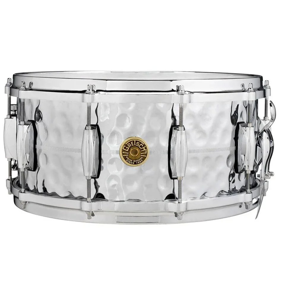 Gretsch G4164HB Hammered Chrome Over Brass 6.5″ x 14″ Snare Drum