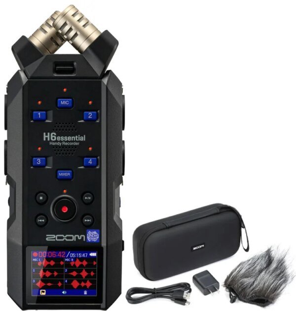 Zoom H6e Essential Portable Recorder with APH-6e Accessory Pack