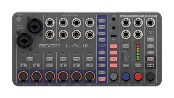Zoom LiveTrak L6 10 Channel Compact Digital Mixer