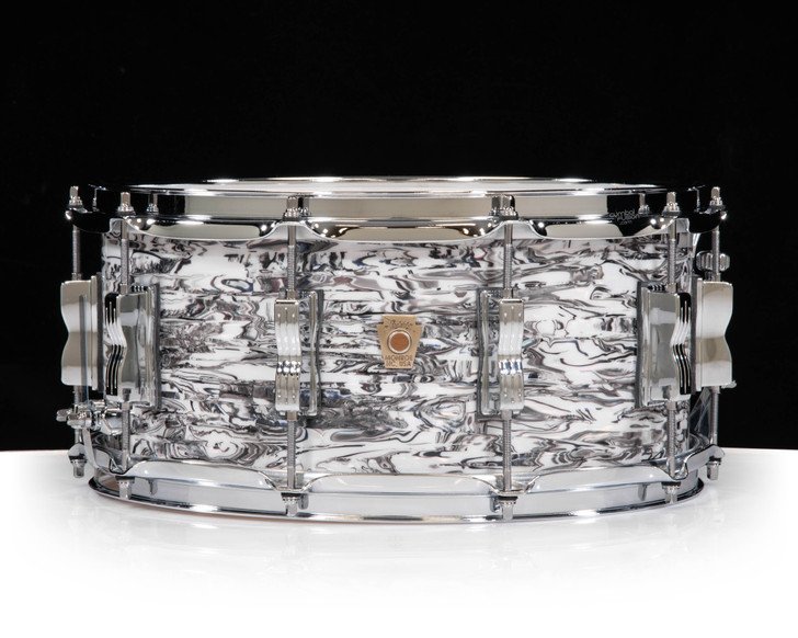 Ludwig Classic Maple 6.5"x14" Snare Drum - White Abalone - CymbalFusion.com