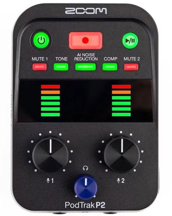 Zoom PodTrak P2 USB Mic Recorder