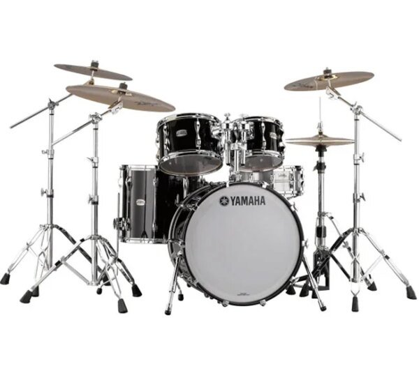 Recording Custom 5 Piece Drum Set, Solid Black