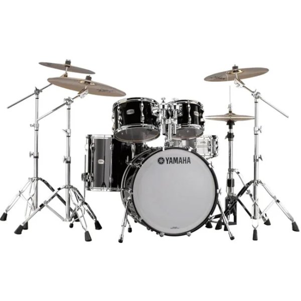 Recording Custom 5 Piece Drum Set, Solid Black