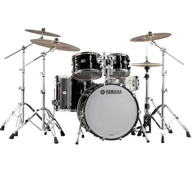 Recording Custom 5 Piece Drum Set, Solid Black