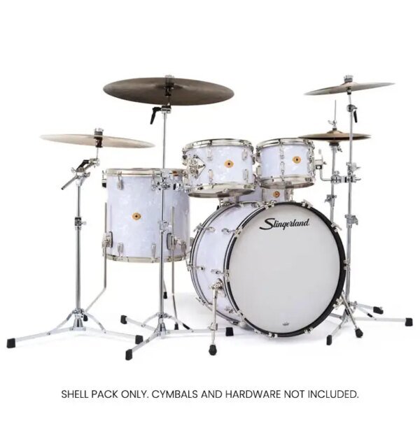 Slingerland Radio King 4 Piece Shell Pack, White Marine Pearl