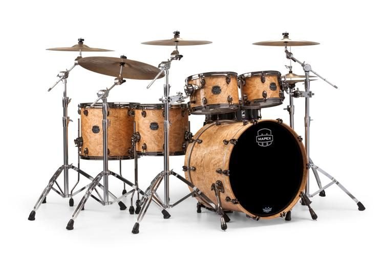 Mapex Saturn V MH Exotic 5-piece Shell Pack - Natural Maple Burl |  Sweetwater
