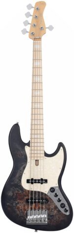 Sire Marcus Miller V7 Swamp Ash Reissue 5 String Electric Bass, Transparent Black Satin