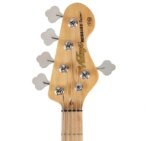 Vintage V965TSB Active 5 String Electric Bass, Flame Top Brown
