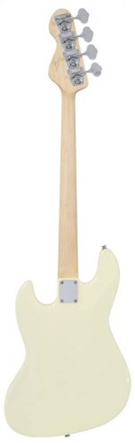 Vintage VJ74MVW ReIssued Maple Fingerboard Bass,Vintage White