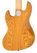 Vintage VJ75MNAT ReIssued Maple Fingerboard 5 String Electric Bass, Natural Ash