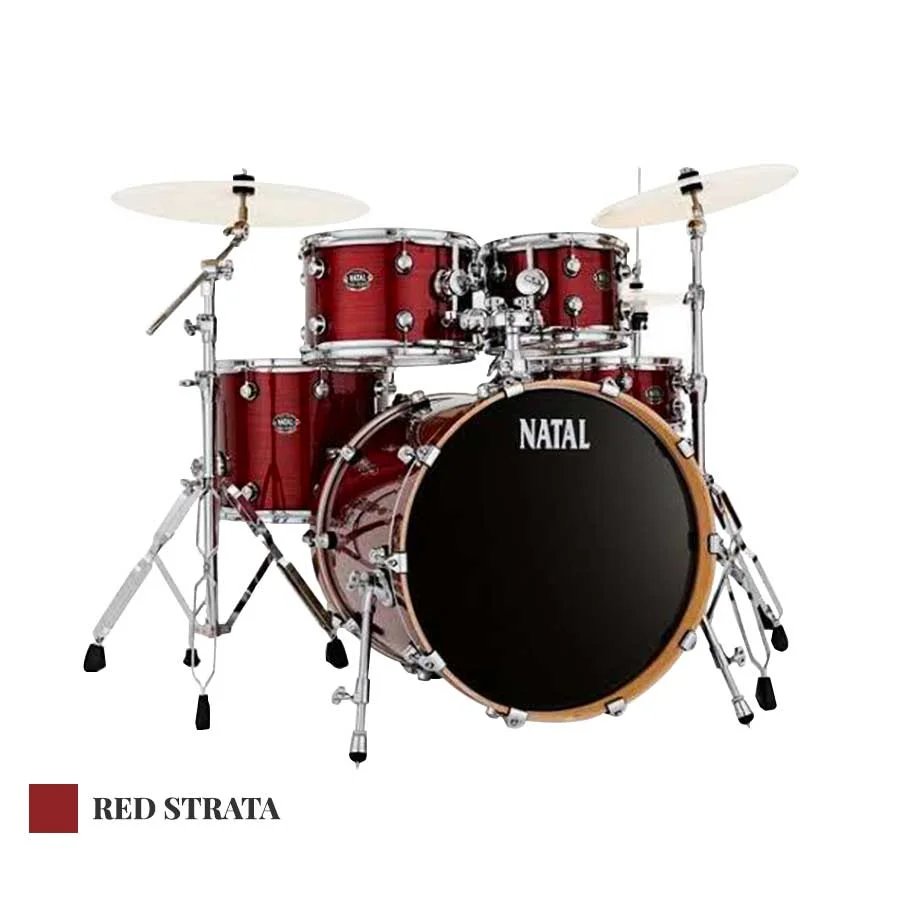 Natal Arcadia RED STRATA KAR-UF22-RST 5 Piece Drum Set