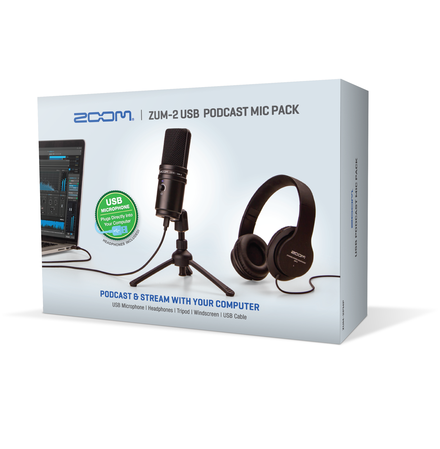 ZUM-2 USB Podcast Mic Pack | Buy Now | ZOOM
