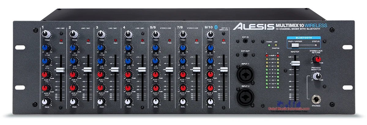 Alesis MultiMix 10 Wireless Rackmount 10-Channel Mixer with Bluetooth